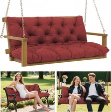 Durable Extra 5" Thick Waterproof Porch Swing Cushions Outdoor 60 inch Fade-Resi