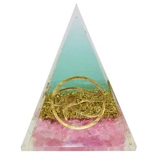 Rose Quartz Copper Coil For Goodluck Positive Energy Generator Orgonite Pyramid