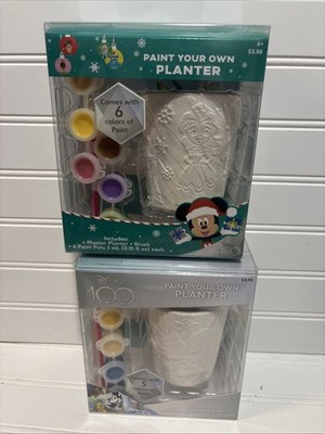 Lot Of (2) Paint Your Own Planter Disney 100