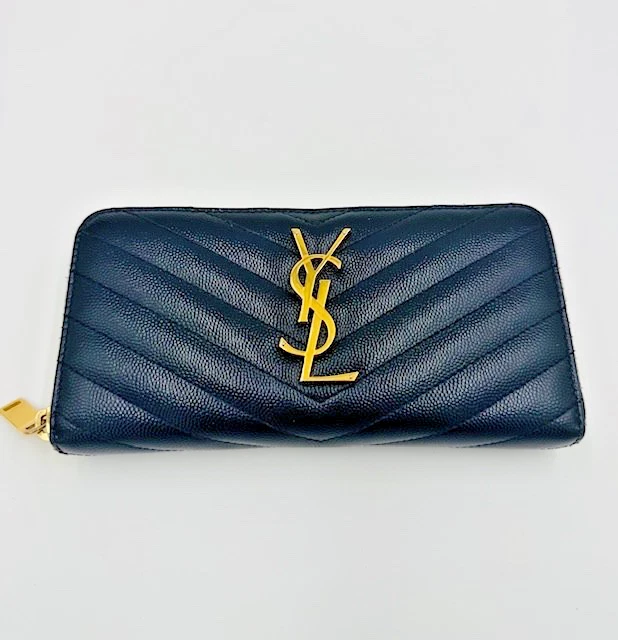 Saint Laurent Black Leather Wallets for Women for sale | eBay