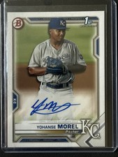 2021 Bowman Prospect Autographs Yohanse Morel #PAPR-YM (AU, RC) Royals
