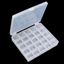 1 Pc Transparent Plastic Bobbin Box   25 Slots Organizer for Sewing Spools