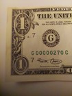 2003 Low 3 Digit Serial Number & Uncentered  Green Stamp &Uncentered $1 Bill Cut — photo 6