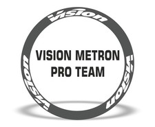 Vision Metron Pro Team Set Adesivi Ruota Cerchi Bici Strada Adesivo Bianco