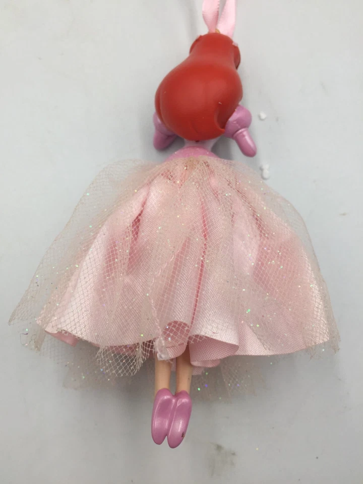 2012 Disney ARIEL en vestido rosa con almeja concha espejo adorno de Navidad 8" en caja Foto 4 de 4