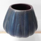 Vintage Van Briggle Art Pottery Vase Yucca Leaf Pattern In Dark Mulberry