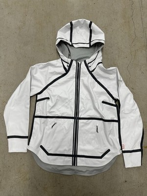 Columbia Titanium OutDry Rain Jacket Womens L White Waterproof Hood Windbreaker