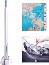 Hypersonic Corner Antenna Bumper Pole Safety Guard for Universal Car Silver
