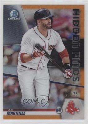 2020 Bowman Hidden Finds Chrome Orange Refractor 25/25 JD Martinez #HF-JDM 01i1