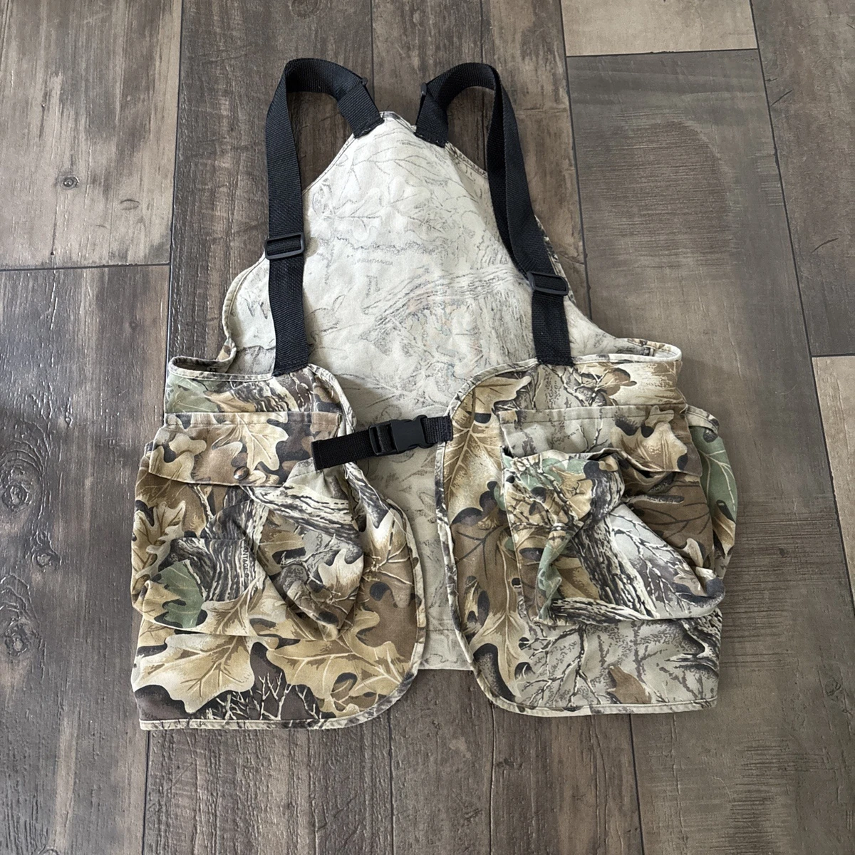 Gilet De Chasse Vintage Hunter Specialties Dinde, Camouflage Realtree, Bretelles, Poches, USA