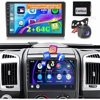 Kam+ Für Citroen Jumper2 2007-2013 Carplay Android 15 Autoradio GPS Navi 2+64GB
