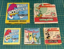 5 Vintage Castle Films 8mm All Woody Woodpecker Missile Diner Last Chase