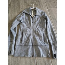 Lululemon In Stride Jacket Gray Heather Slate Gray Slate Full Zip Athletic 4