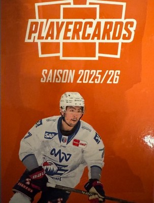 DEL 25/26 Teamset Basecards Adler Mannheim, alle 25 Karten