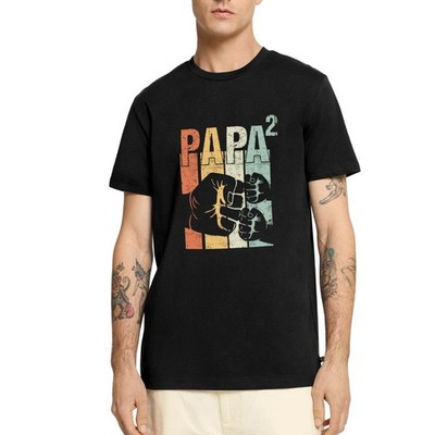 Papa Hoch 2 Vater von Zwei Kindern Zwillinge Männer Premium Bio T-Shirt
