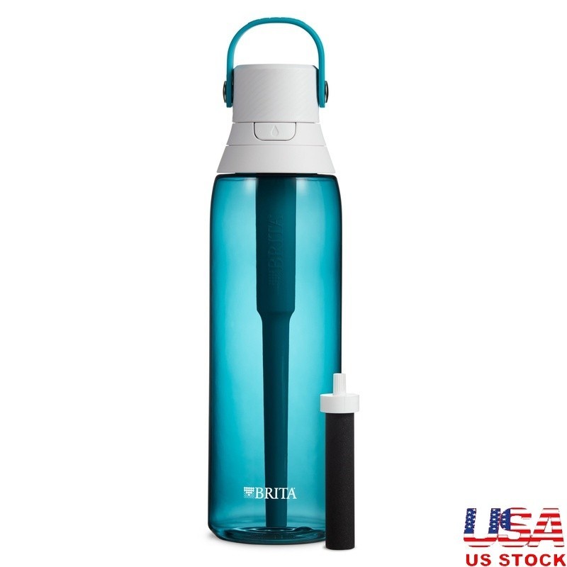 Filtered Water Bottle W/ Straw BPA-free Leakproof Hydration Replacement Filter