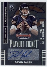 2014 David Fales Panini Contenders Playoff Ticket  Auto  RC 30/199 #120 (B474)