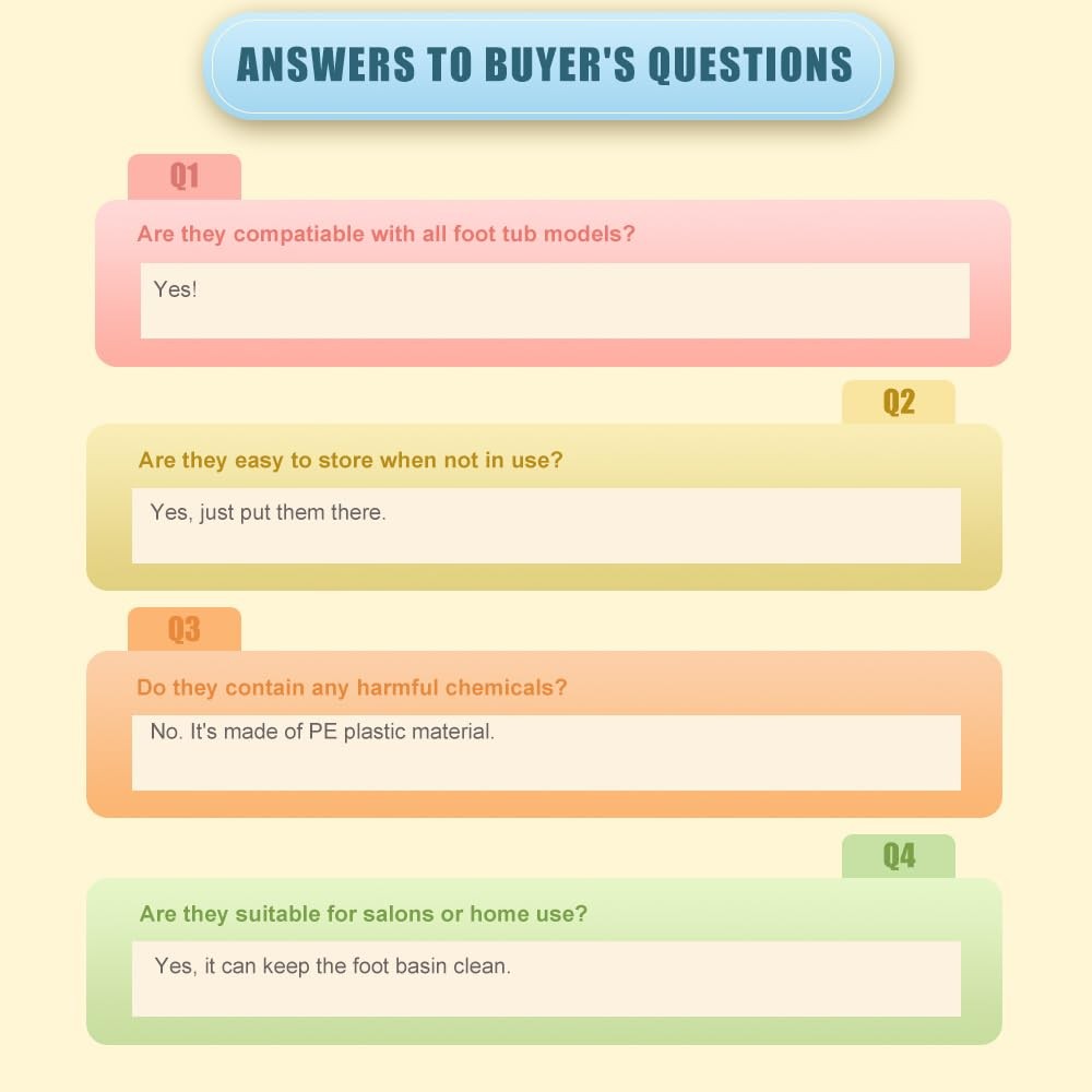 100pcs Disposable Foot Tub Liner Portable Bath Basin Bags Plastic Pedicure Sp...