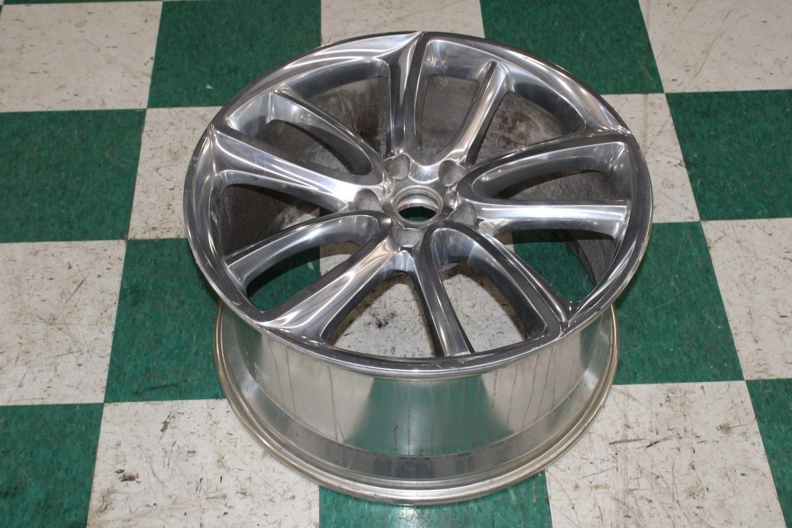 ⚠️WORN⚠️ 20-23 Continental Polished Alloy 22x9 Ten 10 Split Spokes Wheel WTY Rim