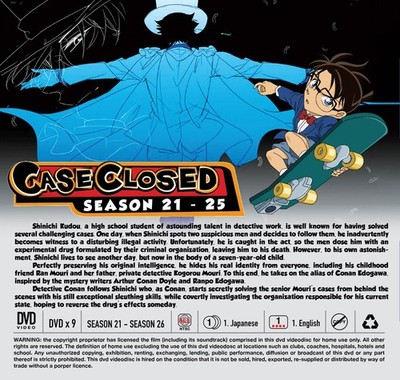 DVD ANIME CASE CLOSED ~DETECTIVE CONAN~ SEASON 21-25 ENGLISH