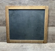 Vtg Child's Handheld Wood Double Sided Slate Chalkboard Schoolhouse Primitive