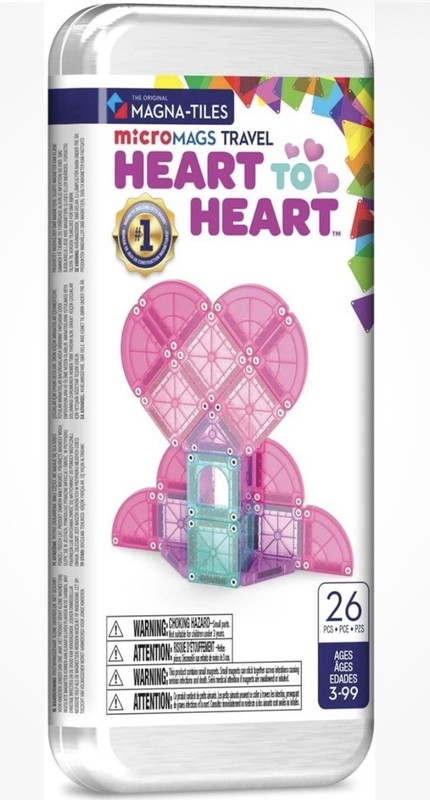 Magna-Tiles microMAGS 26-Piece Heart to Travel Set, The Original... 