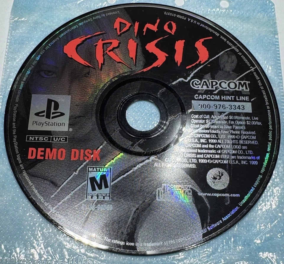 Dino Crisis Demo Disk Sony PS1 Black Label Disc Only Clean 💿 Tested & Works - Image 3 of 3