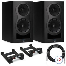 Kali Audio IN-5 5-inch Powered Studio Monitor Pair with Wedge Stands and Cables