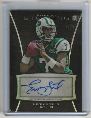 2013 Bowman Sterling Geno Smith #BSA-GS Black Refractor Rookie Auto RC /50