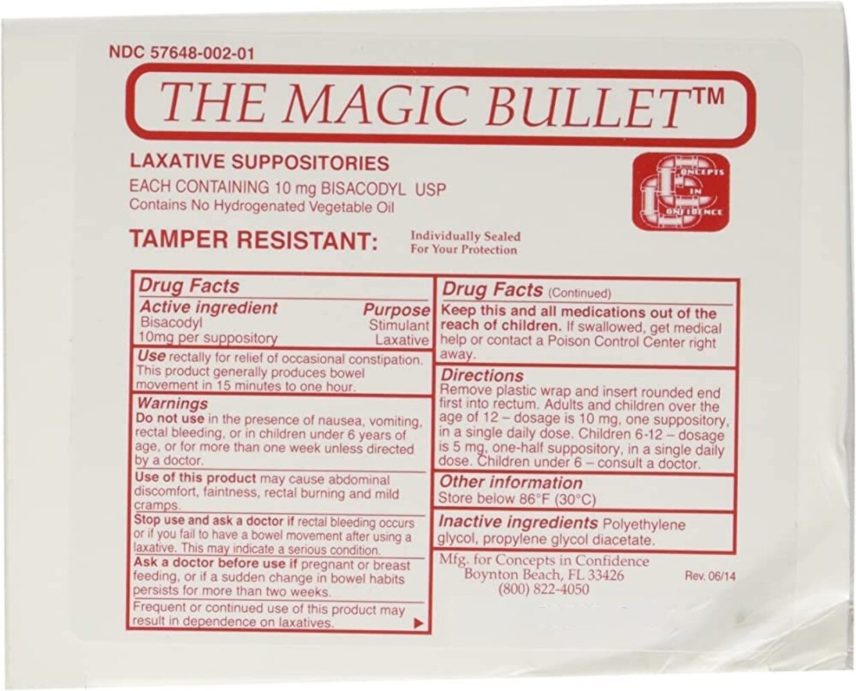 The Magic Bullet Suppositories – 20 Count by Concepts In Confidence | Quick On-C