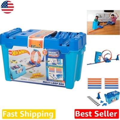 Hot Wheels Track Builder Playset 10ft Track Crazy Loop Action Storage