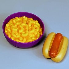 RARE HTF Learning Resources Mac N Cheese Bowl Hot Dog Munch It Pretend Play Food