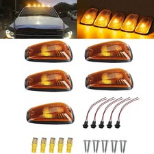 5X Clear Lens Amber LED Cab Bulbs Marker Roof Light for Chevy/GMC Pickup Trucks