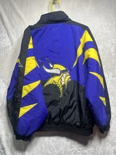 Vtg Minnesota Vikings Mens Large Authentic Pro Line Apex One NFL Puffer Jacket