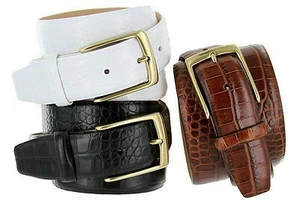 Joseph Gold Genuine Full-Grain Cowhide Leather Designer Dress Belt 1-3/8" Wide