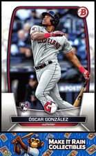 Oscar Gonzalez 2023 Bowman #62 Cleveland Guardians Rookie RC