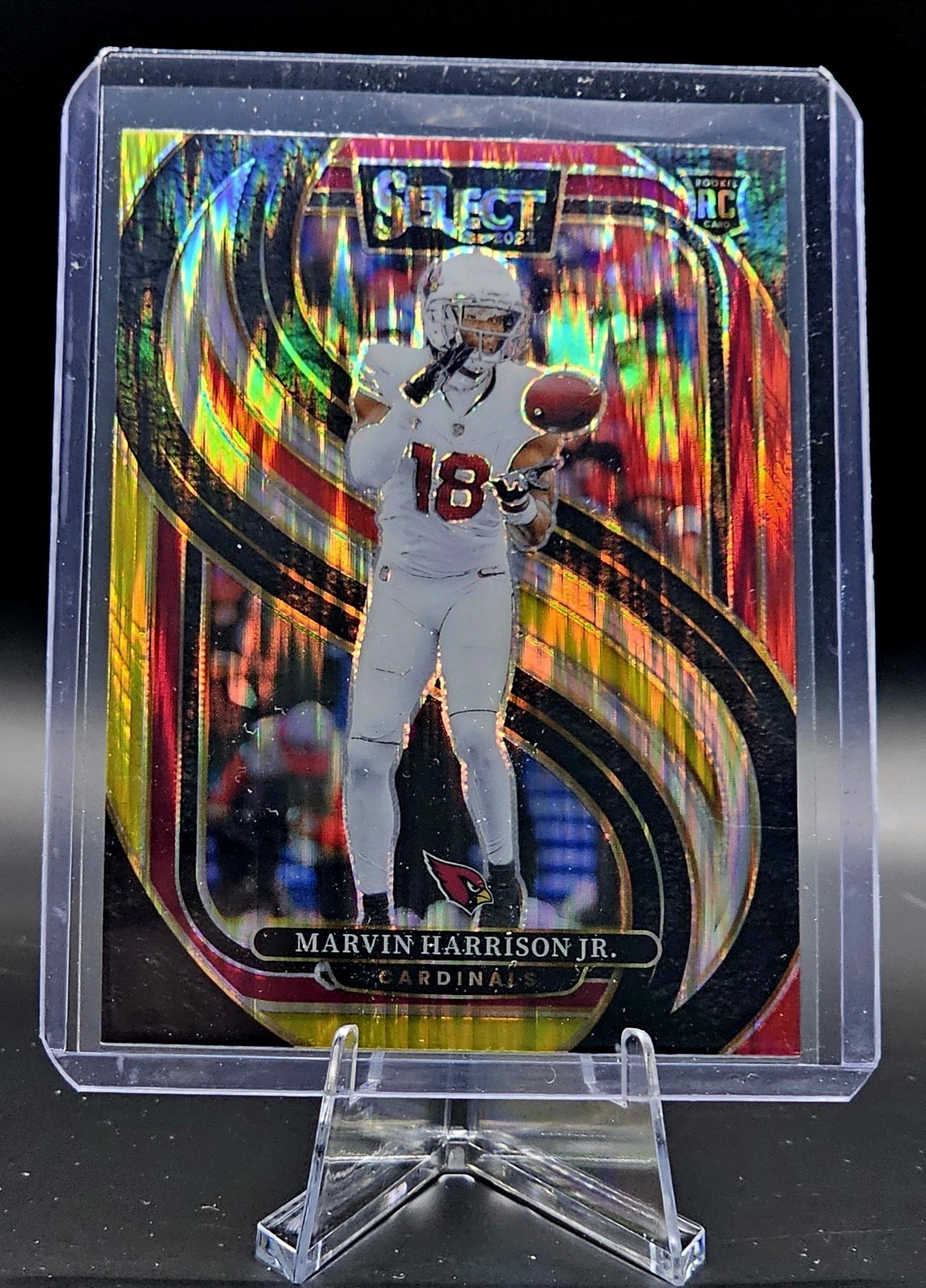 2024 Panini Select - Premier level l Marvin Harrison Jr.  Red  Yellow Shock
