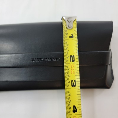 Isabel Marant Black Leather Sunglasses Case Designer Eyewear Case New ISABEL MARANT LEATHER SUNGLASSES CASE WITH CLEANING CLOTH  main image 2