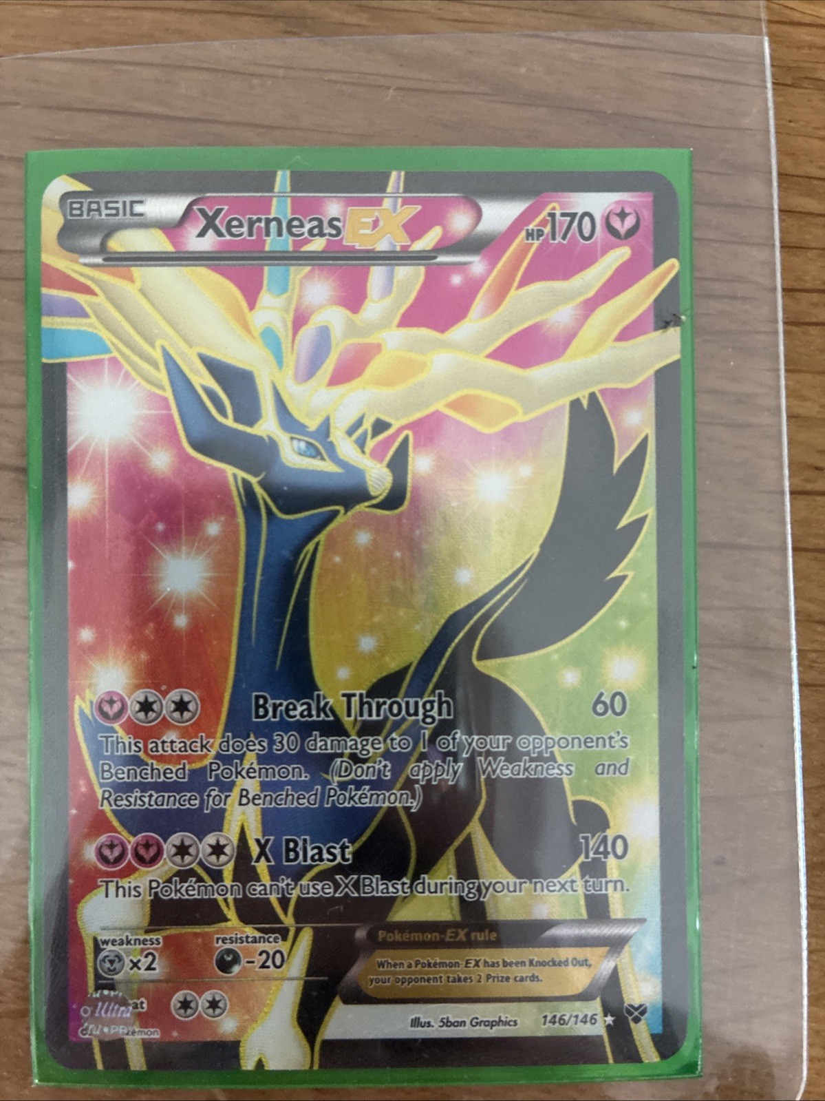 Pokémon Xerneas EX Full Art Ultra Rare Holo Card XY 146/146