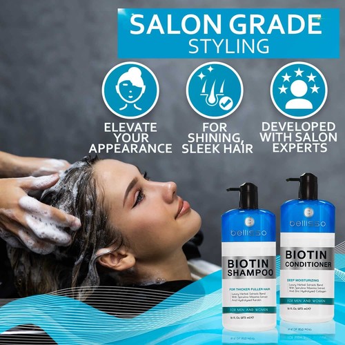 Biotin Shampoo and Conditioner Set - Sulfate and Paraben Free Treatment for M... - Picture 6 of 7