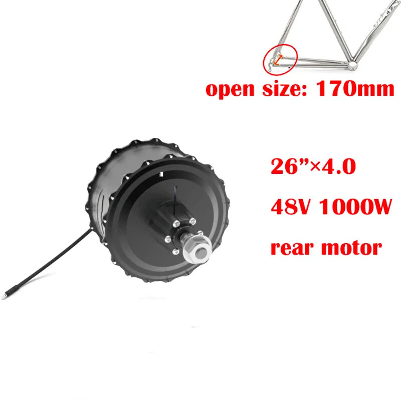 Snow El-bike Motor Conversion Kit 1000W 48V Brushless Hub Mo