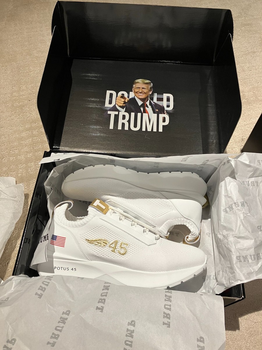 DONALD TRUMP POTUS 45 WHITE SNEAKERS SIZE 11 BRAND NEW READY TO SHIP!??? $_12.JPG?set_id=880000500F main image 2