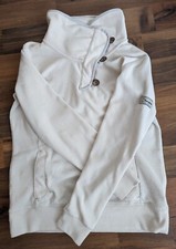 BERGHAUS woman's waffle weave cream funnel neck sweatshirt - VGC - size 12