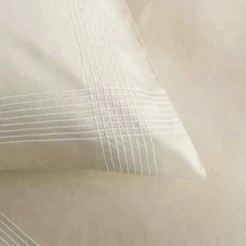 Frette Hotel Porto euro pillow shams set of two 100% cotton sandstone