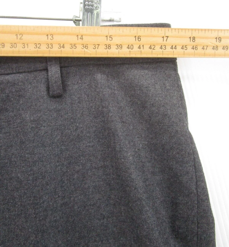 Pantalones Gunex Mujer 12 Gris Lana Virgen Mezcla Cachemira Pantalones Bootcut Italia Foto 3 de 4