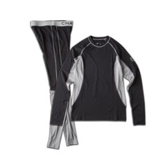 CHAMONIX CHNLWBSMA608 NANTERRE LIGHTWEIGHT WOMENS BASELAYER SET SMALL BLACK