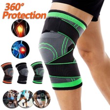 Knee Sleeve With Strap Compression Brace Support Gym Joint Arthritis Pain Relief