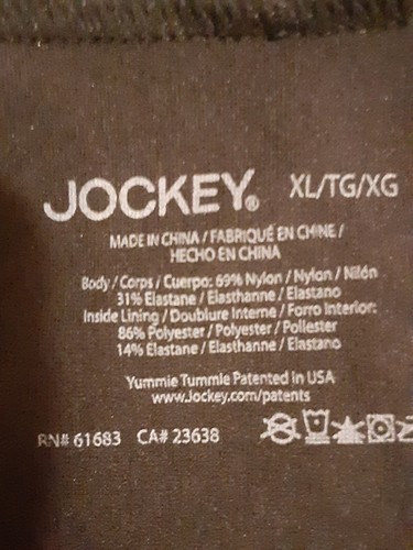 Jockey Midriff Tamer Camisole Cami Black Size XL NWT - Picture 7 of 7