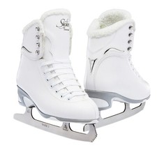 Jackson Ultima SoftSkate Womens/Girls Figure Skate 5 Women's White/Fleece
