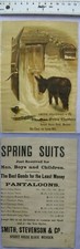 Vintage: illustration with ad Smith Stevenson Meriden - donkey v.1